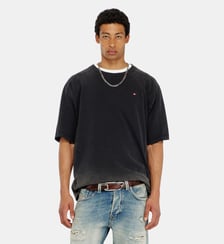 T-shirt en coton à effet dégradé Diesel