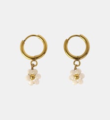 Boucles d'oreilles  Mini Maya avec fleurs à pierres fines Les Cléias