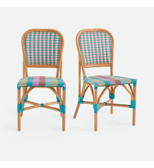 Lot de 2 chaises, en canne de rotin et résine tressée La Redoute Interieurs