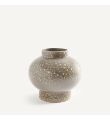 Vase rond en céramique émaillée tachetée, hauteur 18,5 cm AM.PM
