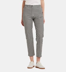 Pantalon elvy en coton motif vichy Agnès b.