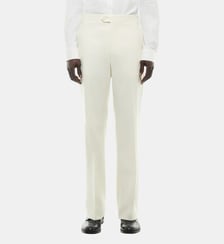Pantalon smoking large en laine vierge Fursac
