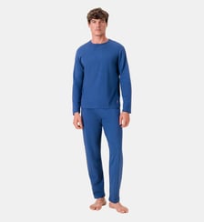 Ensemble pyjama haut et pantalon bleu en coton Le Slip Francais