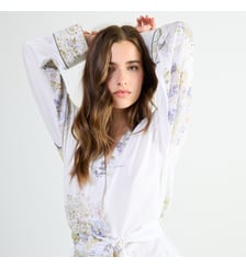 Kimono long col kimono en satin Laurence Tavernier