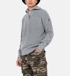 Pull camionneur col zippé Schott
