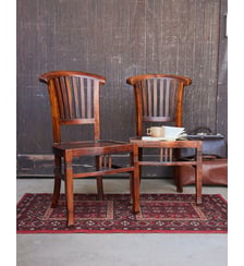 Paire de chaises en acajou Claude N°1349- Produit chiné Debongout