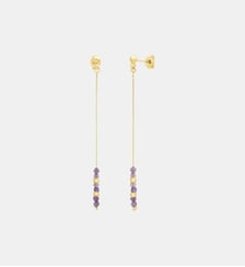 Boucles d'oreilles dorées longues - shani Caroline Najman