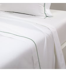 Drap plat en percale de coton Yves Delorme