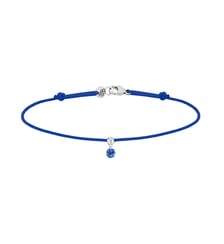 Bracelet Cordon BB - Saphir bleu 0,15ct - Or blanc 750‰ La Brune & La Blonde