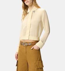 Chemise semi-transparente avec détails métalliques Pinko