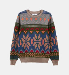 Pull Manel garçon en Jacquard à motifs Serge Blanco