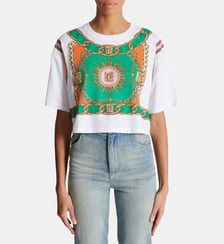 T-shirt court imprimé Balmain Foulard Balmain