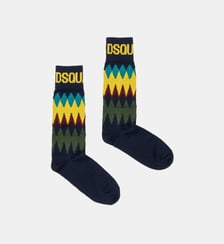 Chaussettes à motif jacquard multicolore Dsquared2
