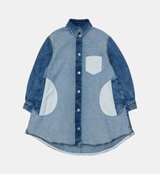 Robe en denim avec poches contrastantes MM6 Maison Margiela