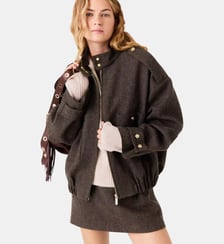 Blouson oversize en laine Maje