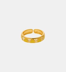 Bague ajustable avec émail coloré et strass YOLANDA Hipanema