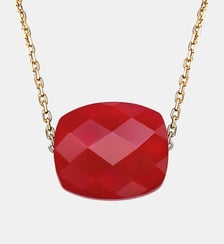 Collier, quartz rouge, or jaune Morganne Bello