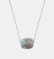 Collier, labradorite, or blanc Morganne Bello
