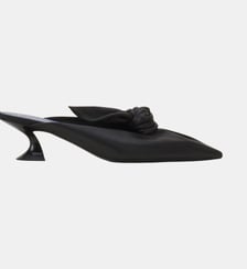 Mule À Talon Midnight Step Noeud En Cuir Lanvin