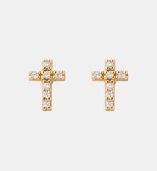 Boucles d'oreilles croix - argent garanti et zircon Balaboosté