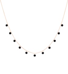 Collier POLKA - Onyx noir - Or rose 750‰ La Brune & La Blonde