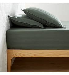Drap-housse en satin de coton lavé, 118 fils La Redoute Interieurs