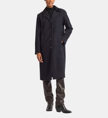 manteau Northwest en laine bleu Agnès b.