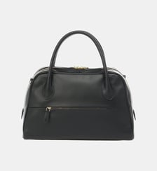 sac bandoulière Boston en cuir noir Agnès b.
