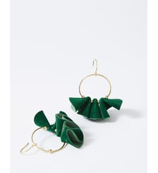 Boucles d'oreilles pendantes Chloé Green Freak Flowers for Zoe