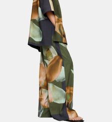 Pantalon à taille élastiquée et jambe droite Adolfo Dominguez
