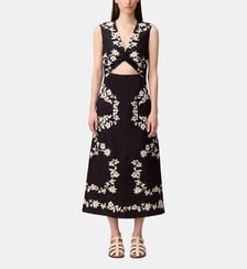 Robe imprimé floral mi-longue Claudie Pierlot