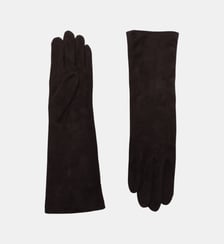 Gants Christina Sued Femme Cuir Doublés Soie Agnelle