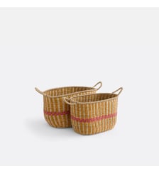 Lot de 2 paniers multicolores en herbier La Redoute Interieurs