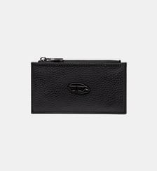 Porte-cartes plat en cuir grainé Diesel