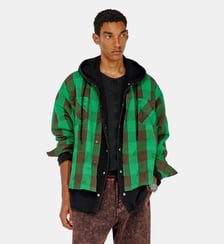 Chemise à carreaux effet usé Diesel