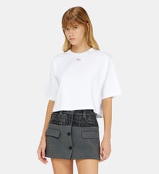 T-shirt avec logo découpé et brodé Diesel