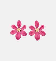 Boucles d'oreilles fleurs fuchsia Balaboosté