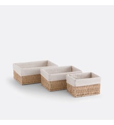 Lot de 3 paniers en corde de papier La Redoute Interieurs