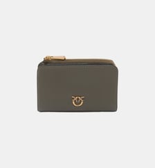 Mini portefeuille en cuir avec love birds Pinko