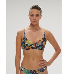 Haut de maillot de bain triangle avec armatures cachées - Imprimé Bleu Seaside Simone Pérèle