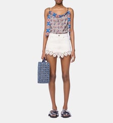 Top ample sans manches à motif Rabanne
