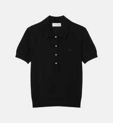 Polo cachemire mélangé strass regular fit Lacoste