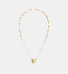 Collier doré perle de culture blanche - lucie Caroline Najman