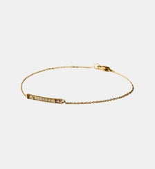 Bracelet en or jaune 9K avec diamants et quartz bruns Aristocrazy