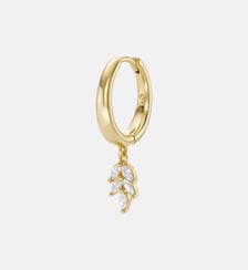 Boucle d'oreille créole Fauve blanche or Nebuleuse Bijoux