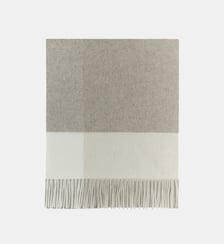 Écharpe cachemire à franges tartan Bompard