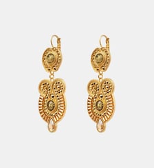 Boucles d'oreilles dormeuses   doré à l'or fin - Circus Satellite