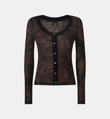 Cardigan à imprimé camouflage floral Pinko