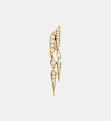 Boucle d'oreille Anyway Goutte Diamants et Or Jaune Statement