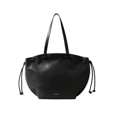 Cabas cuir lisse souple logo doré Claudie Pierlot